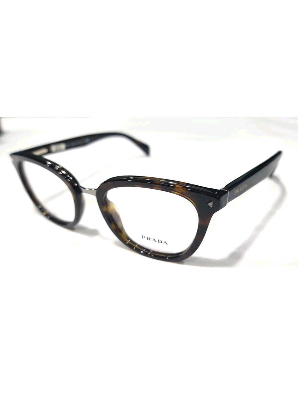 PRADA VPR06P 2AU-101 Tortoise Oval Eyeglasses 50-18 140 Case Box Cloth - Picture 2 of 9